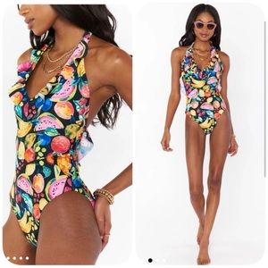 Show Me Your Mumu One Piece Swimsuit Fruit Printe